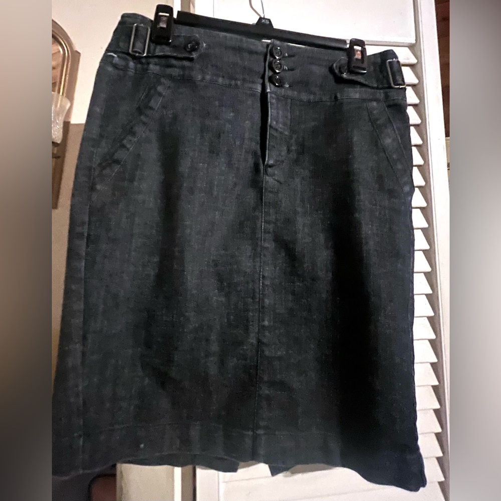 ONE SONG Denim Pencil Skirt with pockets